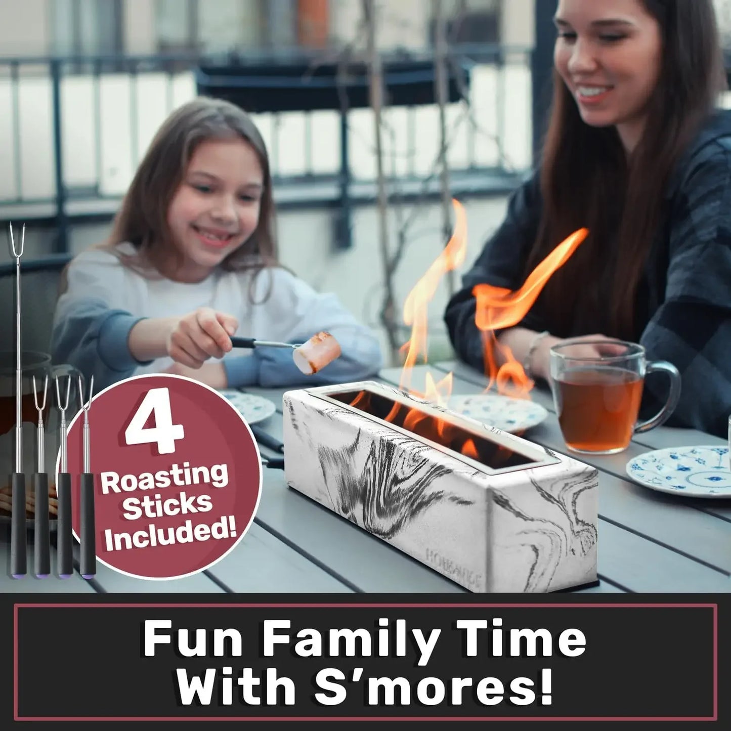 Tabletop Fire Pit - Smores Maker Kit, Small Portable