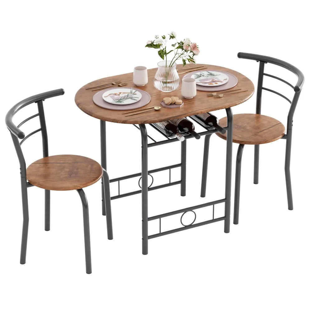 3 Pieces Dining Set Breakfast Table Set