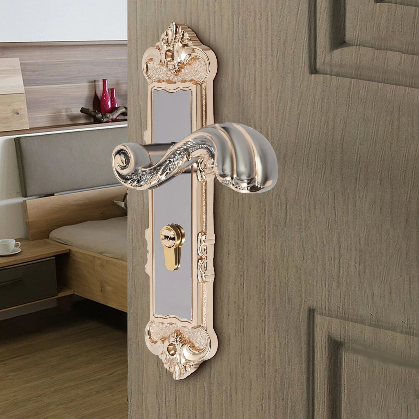 Continental Antique Privacy Door Entry Lever