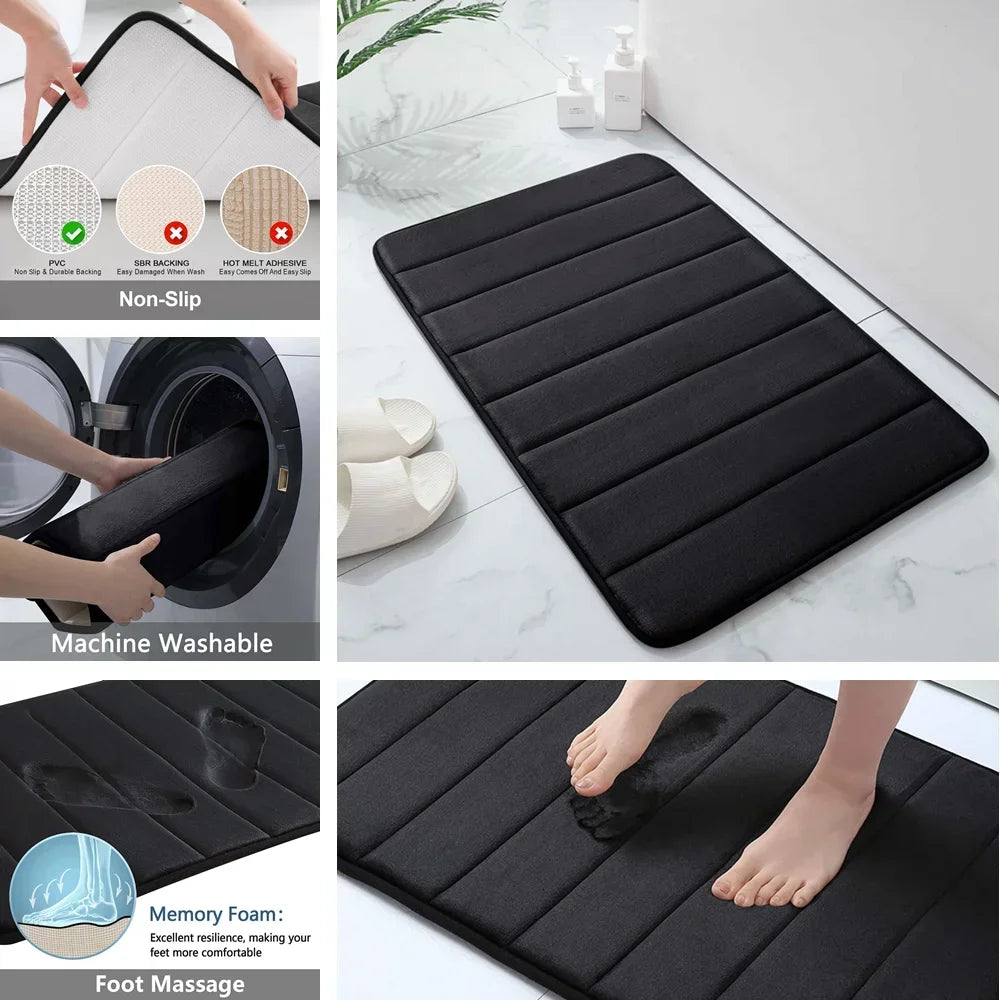 Super Absorbent Bath Mat Memory Foam Carpet