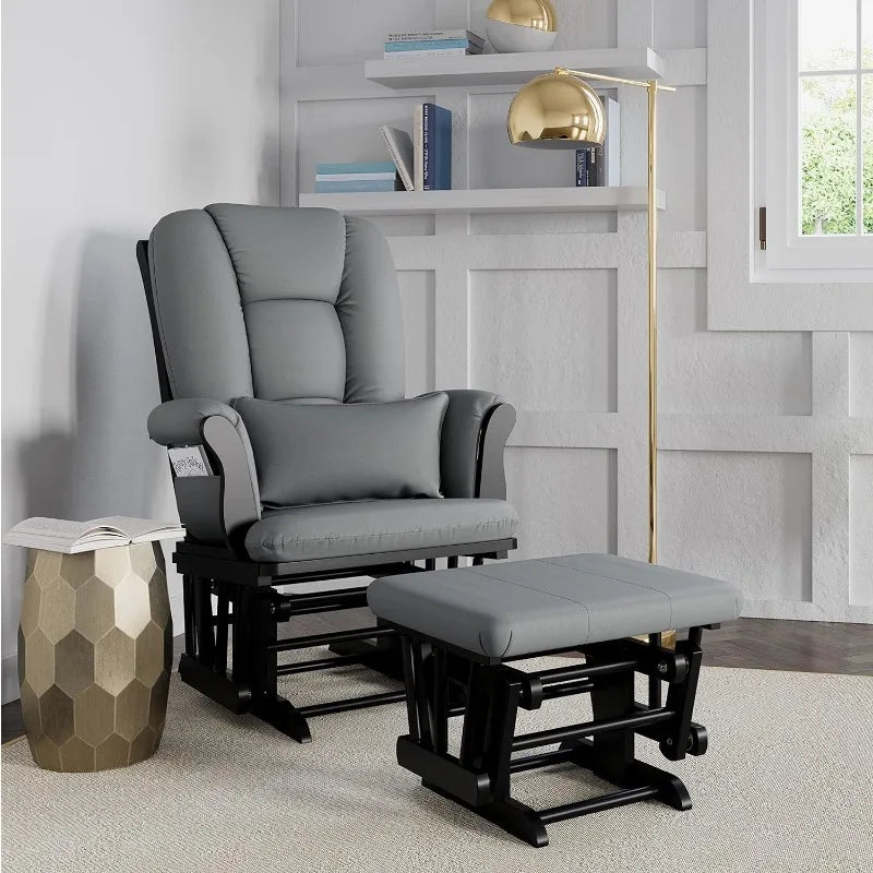 Glider and Ottoman with Free Lumbar Pillow