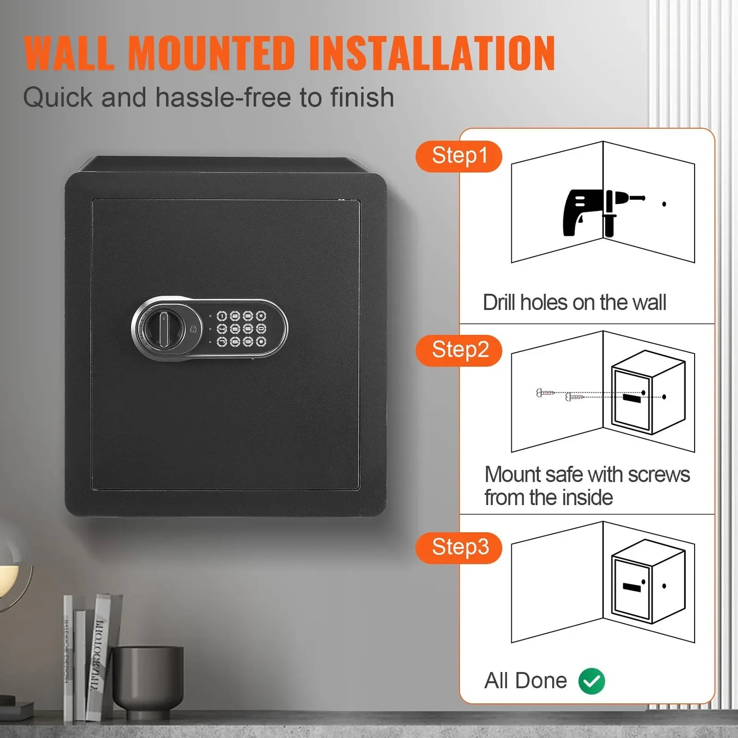 Safe 1.8 Cubic Feet Home Safe Steel