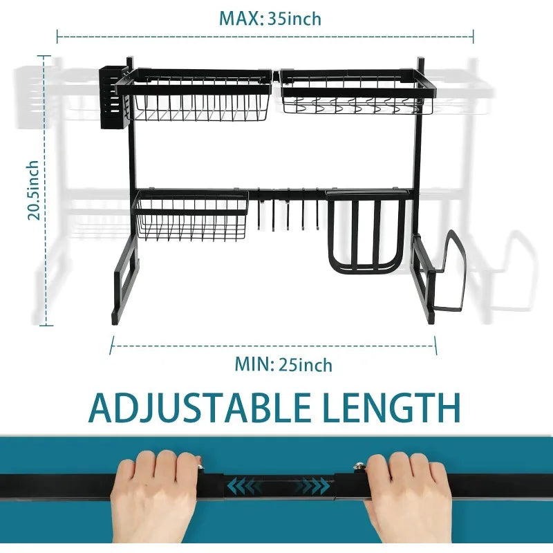 Large Over The Sink Dish Drying Rack