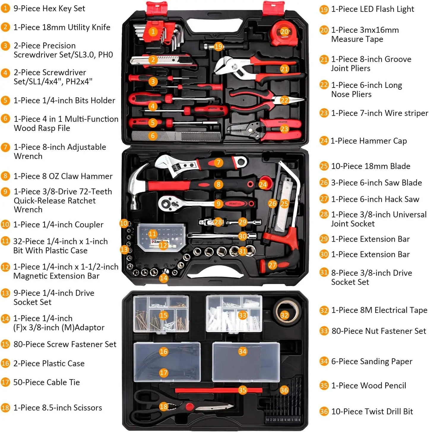 325 Piece Home Repair Tool Kit with Drawer