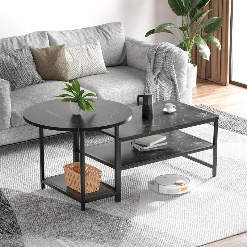 Mid-Century Modern Coffee Table 2 in 1