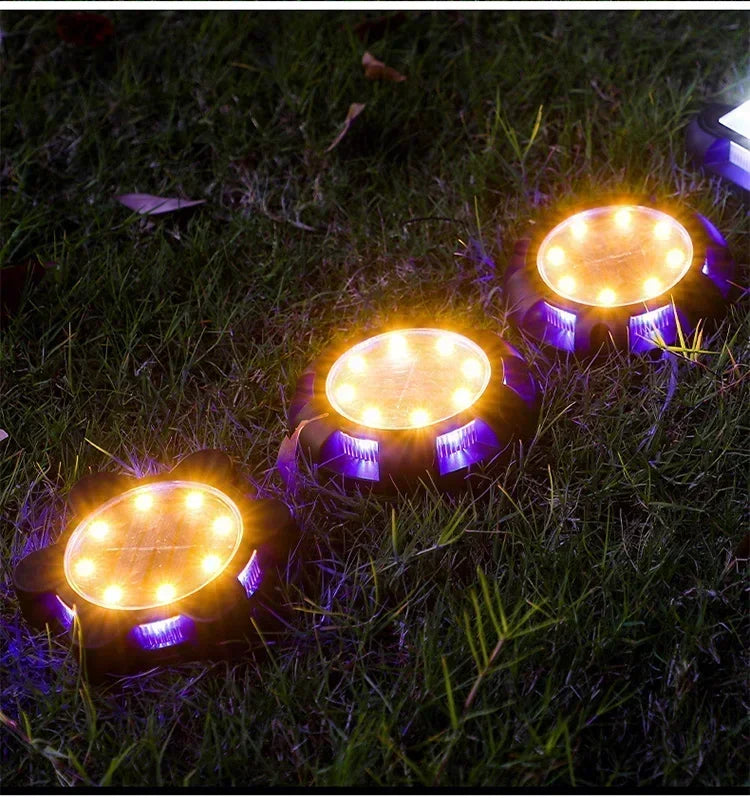 Energy-saving, Bright 12 LED Solar-Powered Disk Light