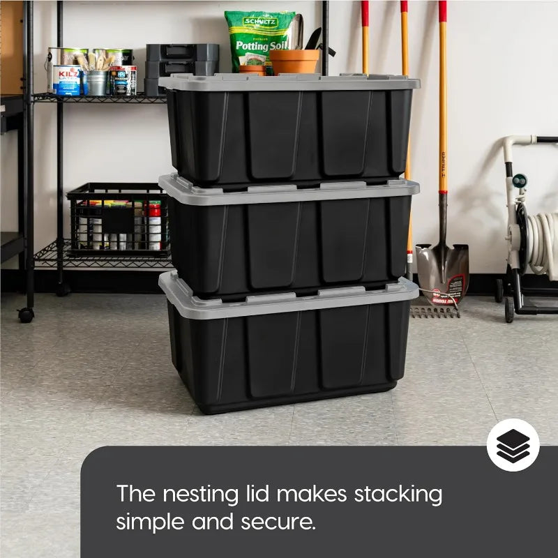 USA 27 Gallon Large Heavy Duty Storage Bins