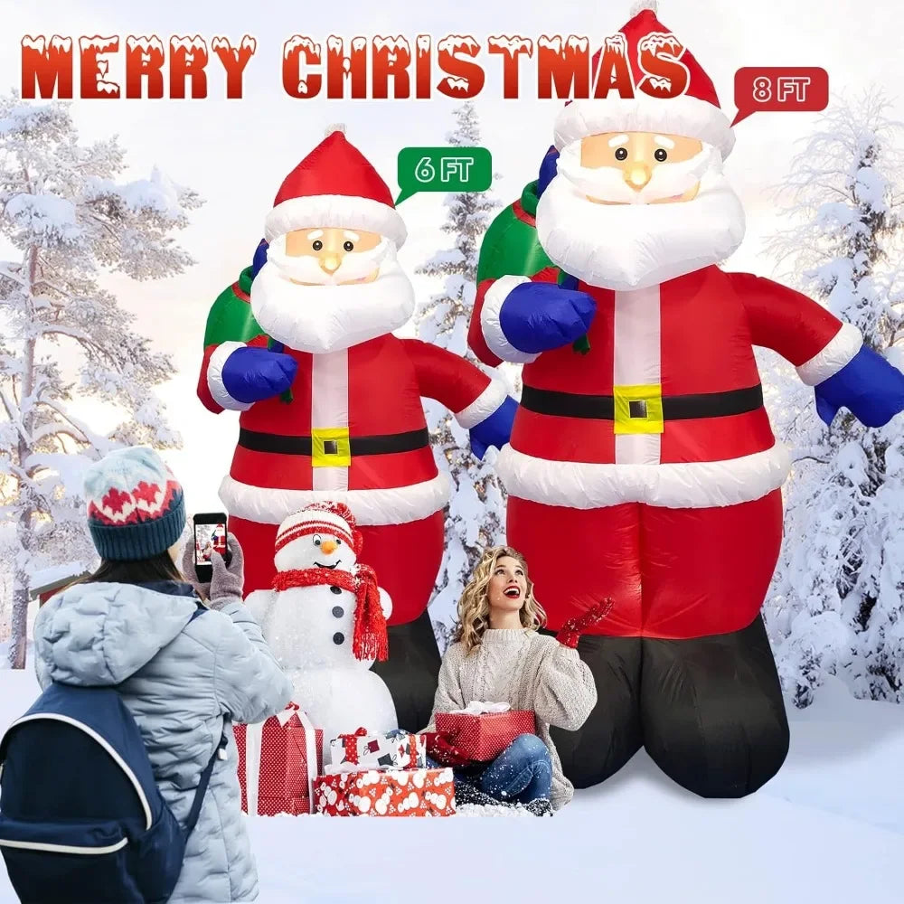 Santa Outdoor Claus with Gift Bag, Inflatables