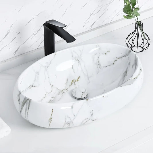 Above Counter Countertop Bathroom Vessel Sink Oval