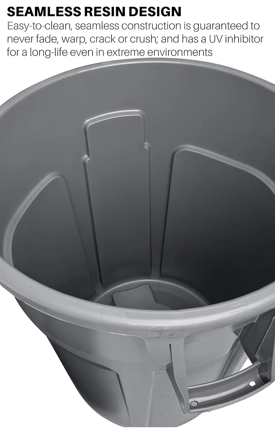 Heavy-Duty Trash/Garbage Can, 44-Gallon, Pack of 4