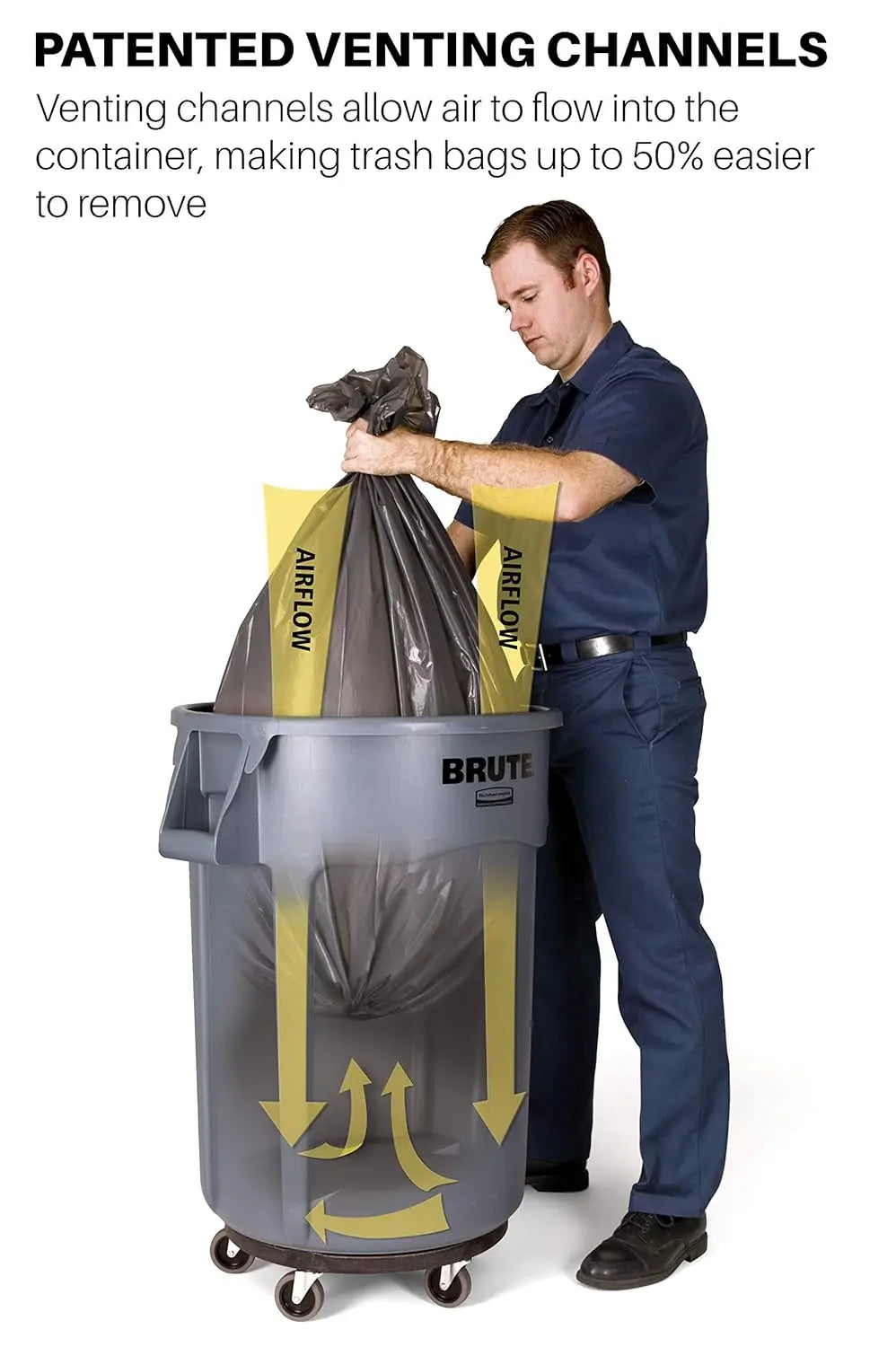 Heavy-Duty Trash/Garbage Can, 32-Gallon