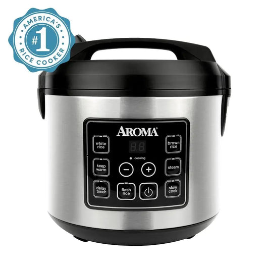 20-Cup Programmable Rice Cooker Steamer Digital Controls Nonstick