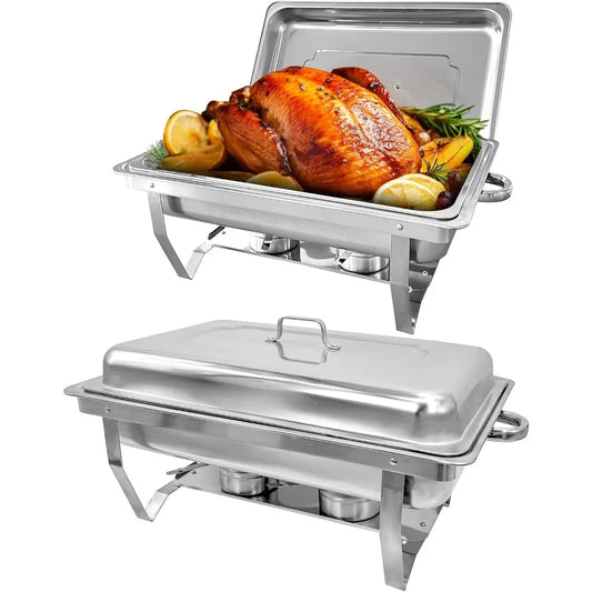 2 Pack Stainless Steel Chafing Dishes