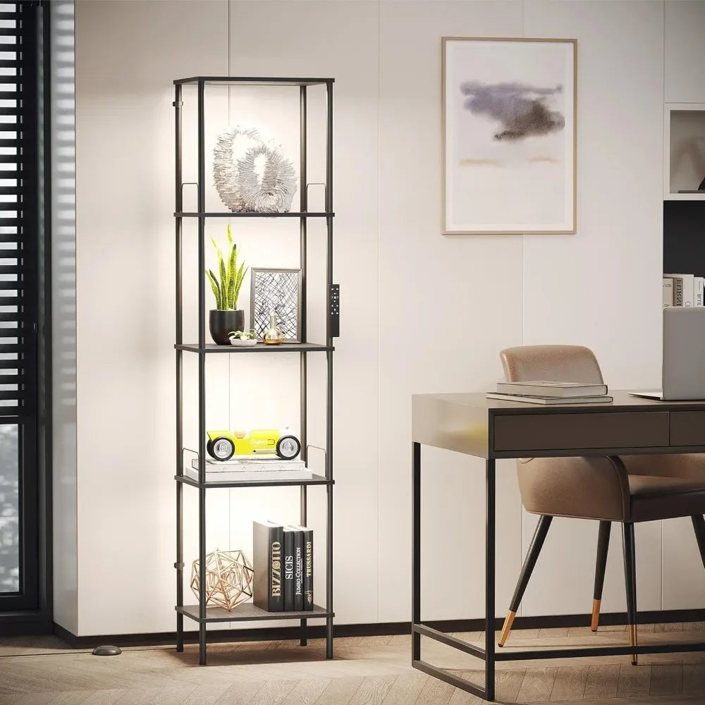 Display Cabinet with Dimmable Lights & Shelves