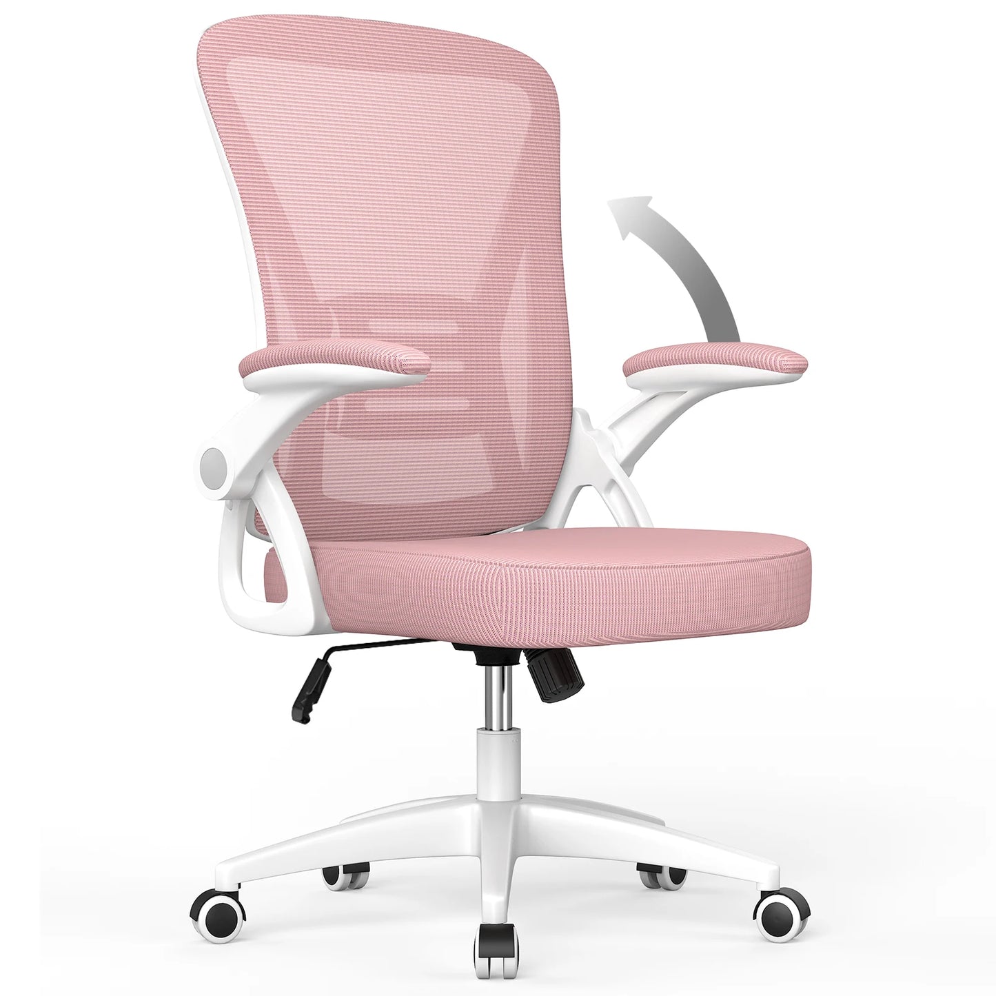 Pink Ergonomic Office Chair with Slide Seat