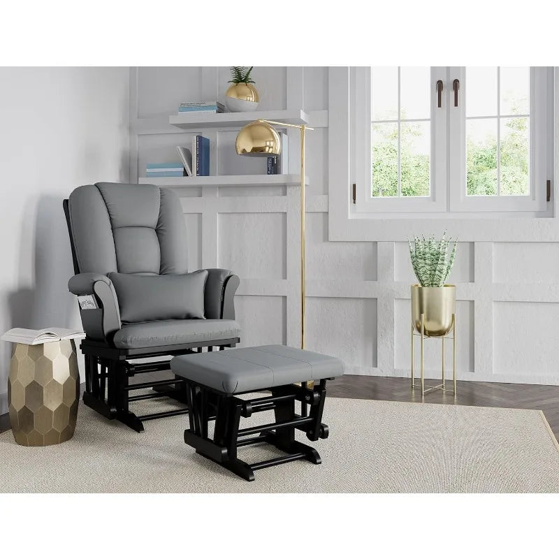 Glider and Ottoman with Free Lumbar Pillow