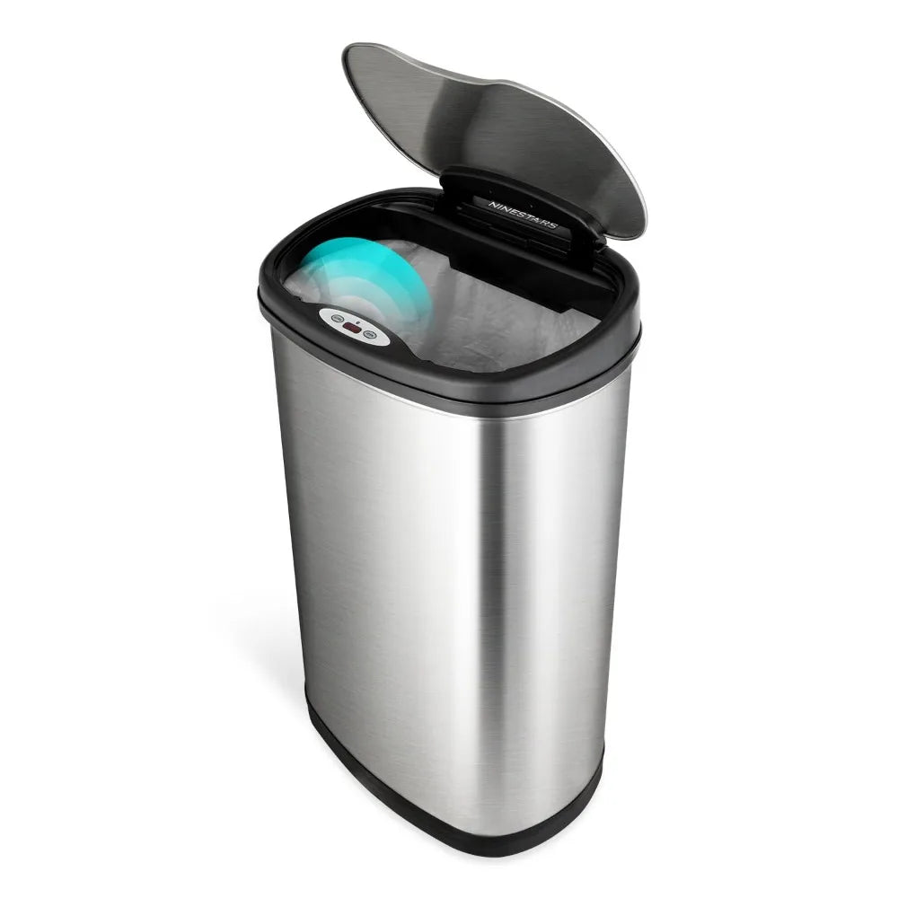 Automatic Touchless Motion Sensor Oval Trash Can