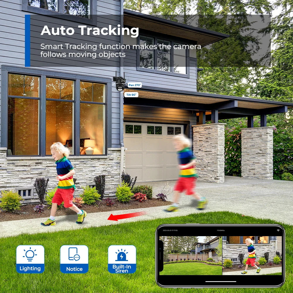 Outdoor Wireless Camera Ai Auto Tracking