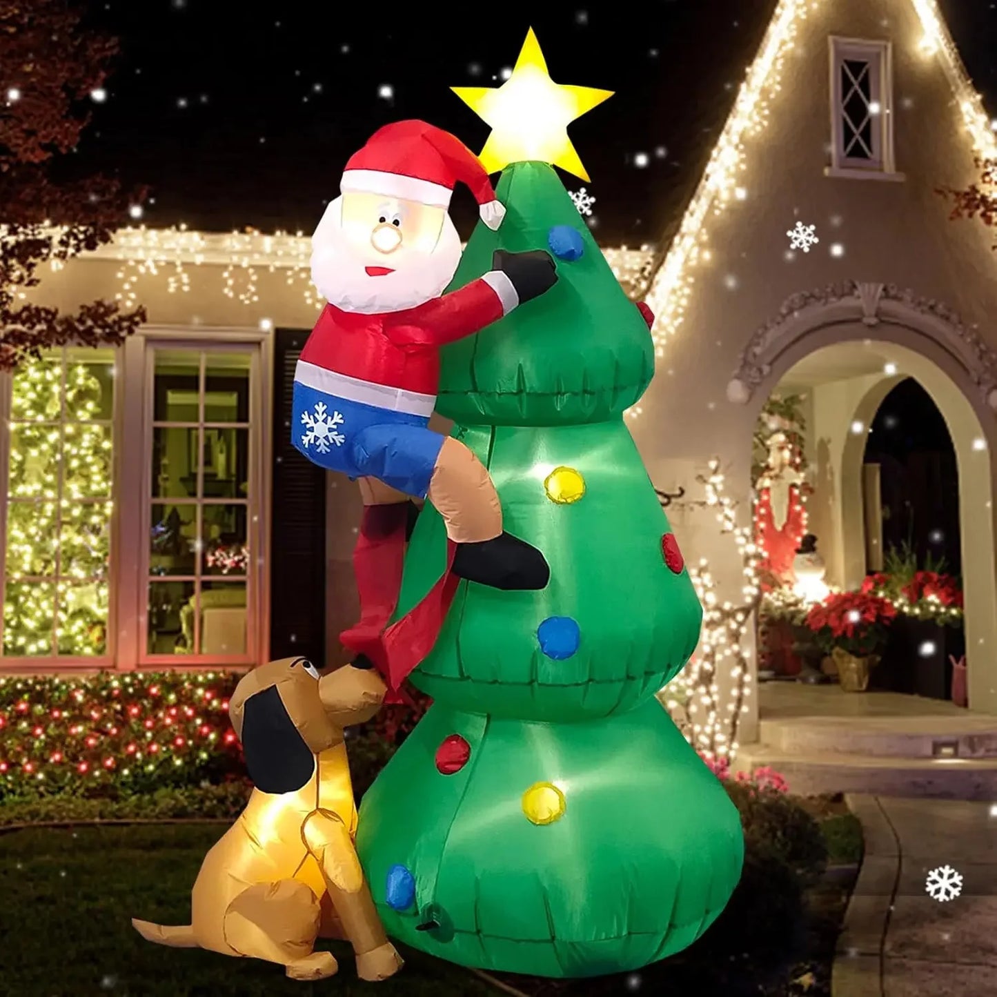 Santa Outdoor Claus with Gift Bag, Inflatables