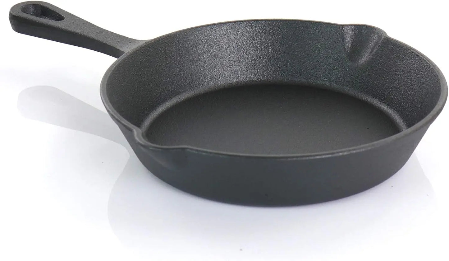 MegaChef Assorted Pre-Seasoned OVEN SAFE, Cast Iron Cookware Set