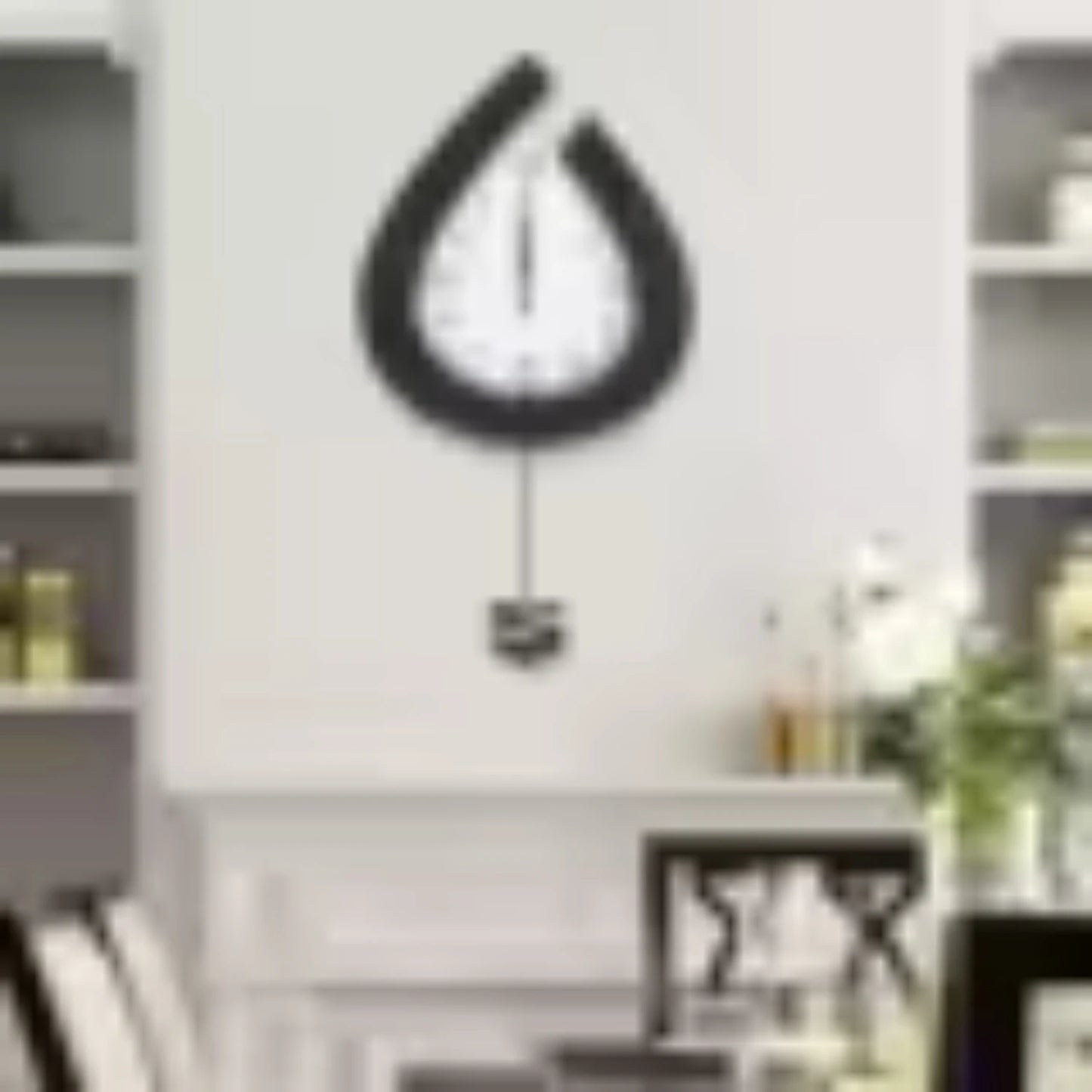 Large Swing Wall Clock Teardrop Shape