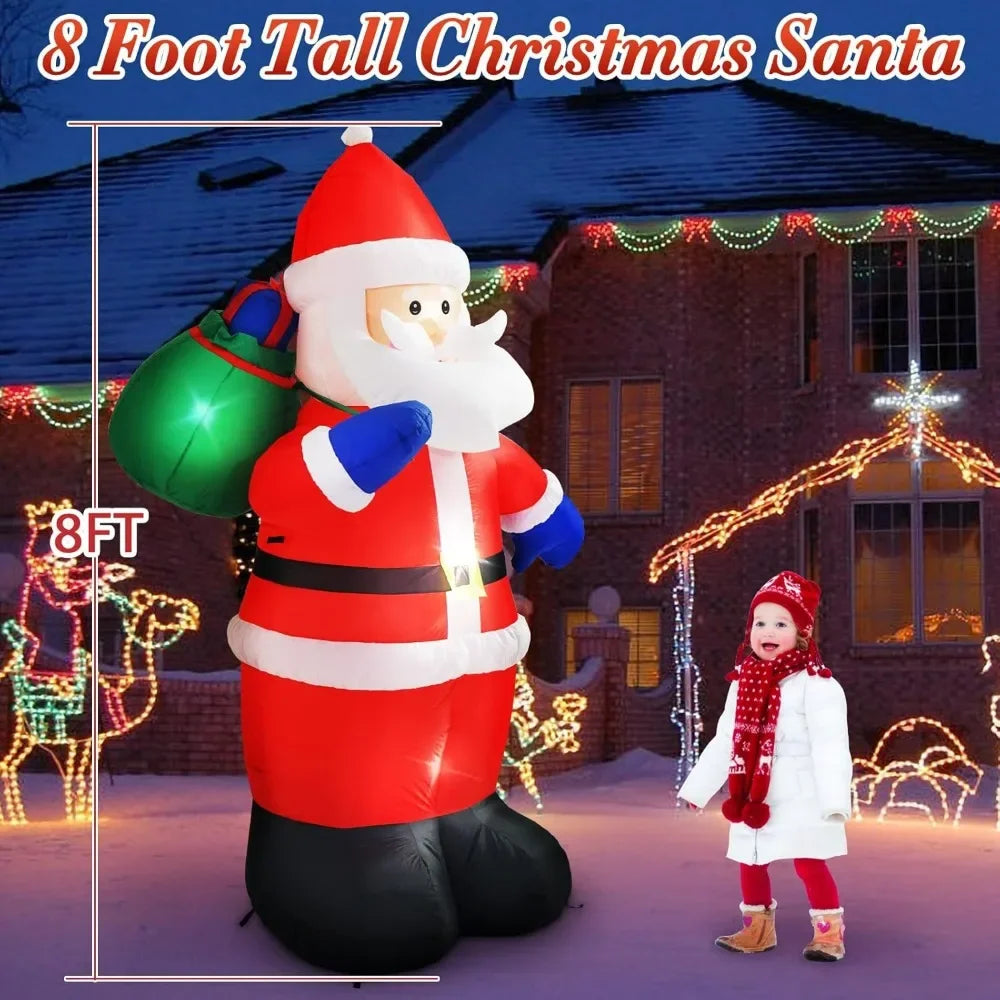 Santa Outdoor Claus with Gift Bag, Inflatables