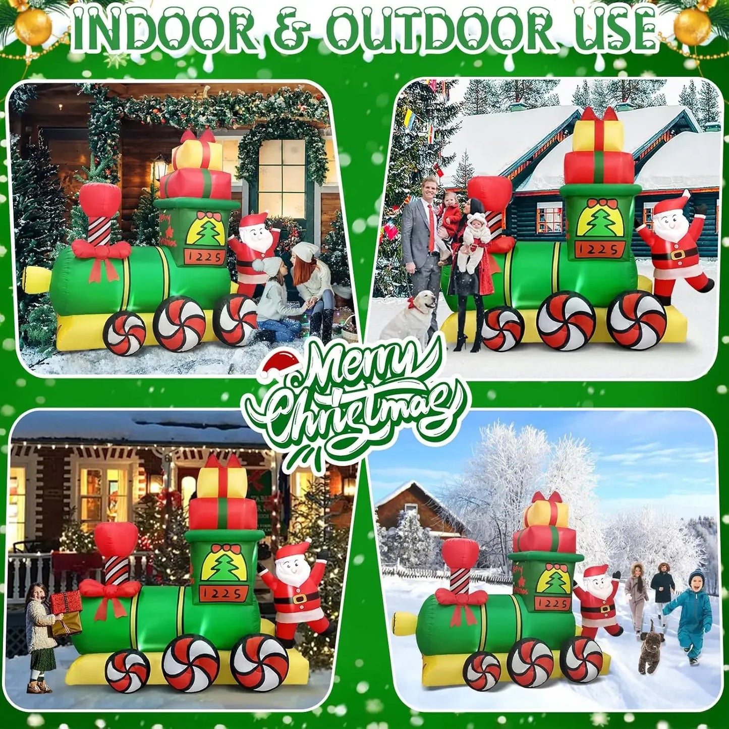 Santa Outdoor Claus with Gift Bag, Inflatables