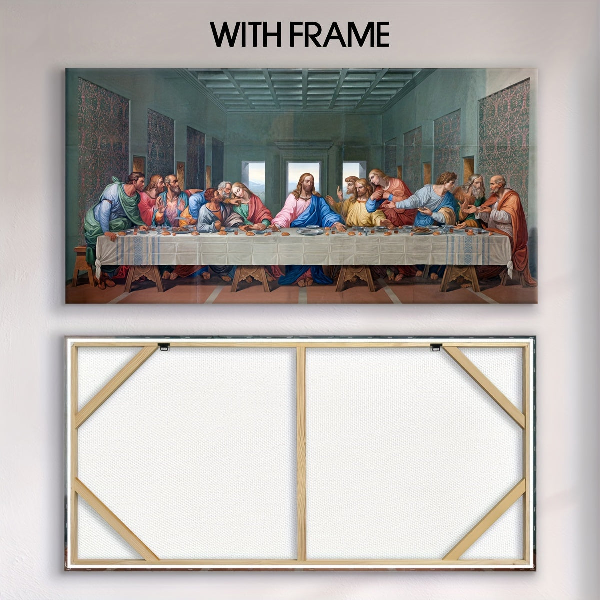 1pc Vintage Style Last Supper Reproduction Canvas Wall Art