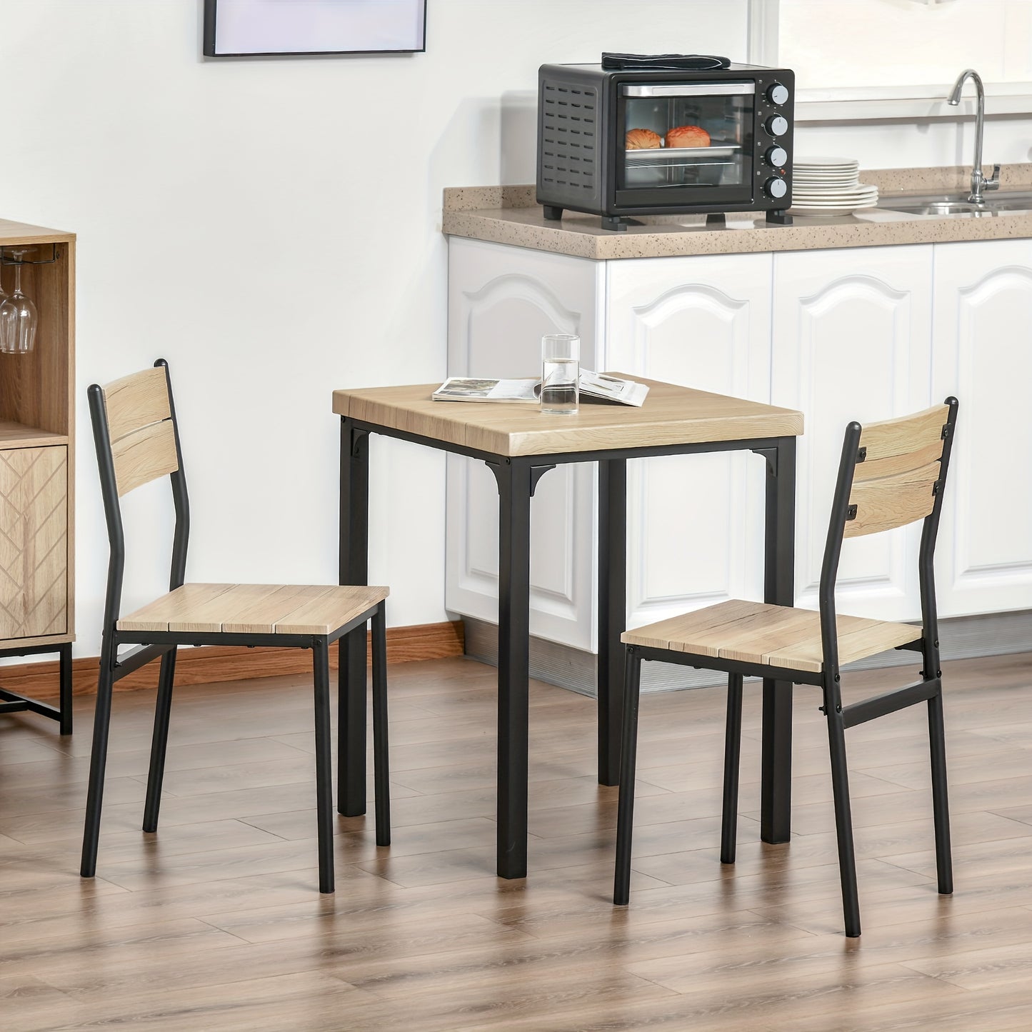 HOMCOM 3 Piece Dining Table Set for 2